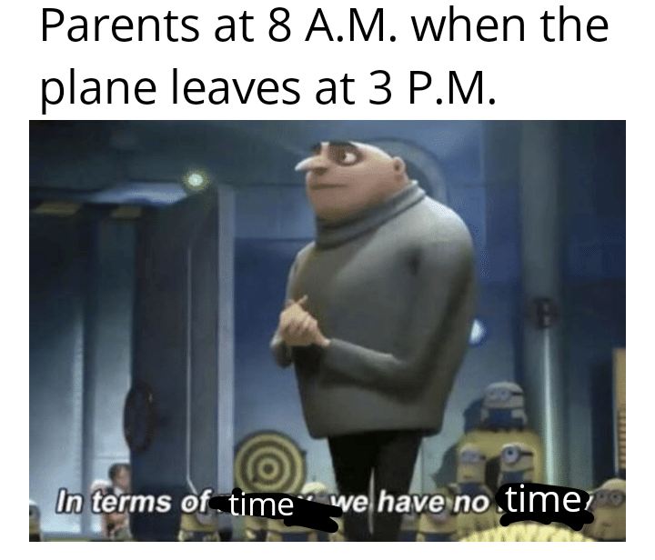 meme kartun tentang naik pesawat