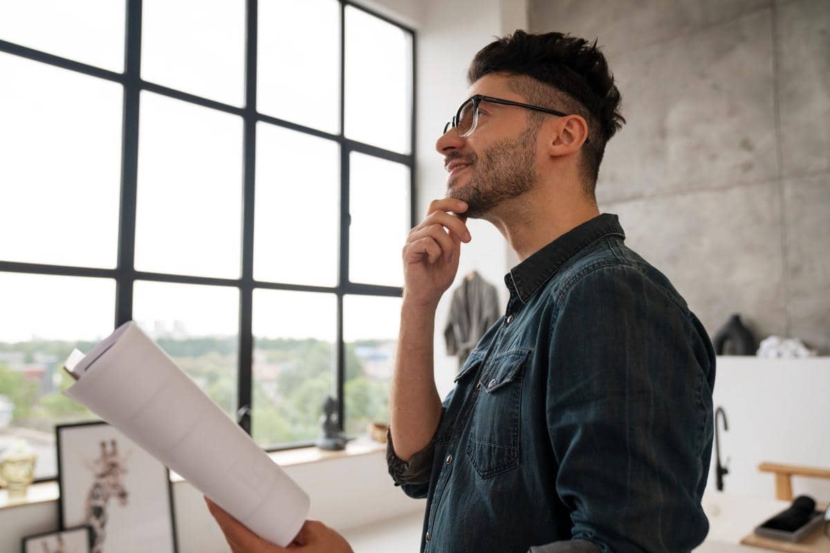 Cowok sedang berpikir