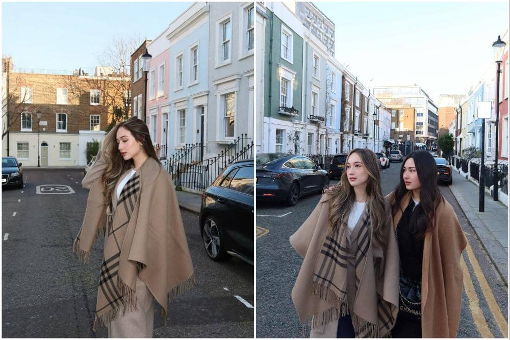 Laura Moane jalan-jalan di Notting HIll.