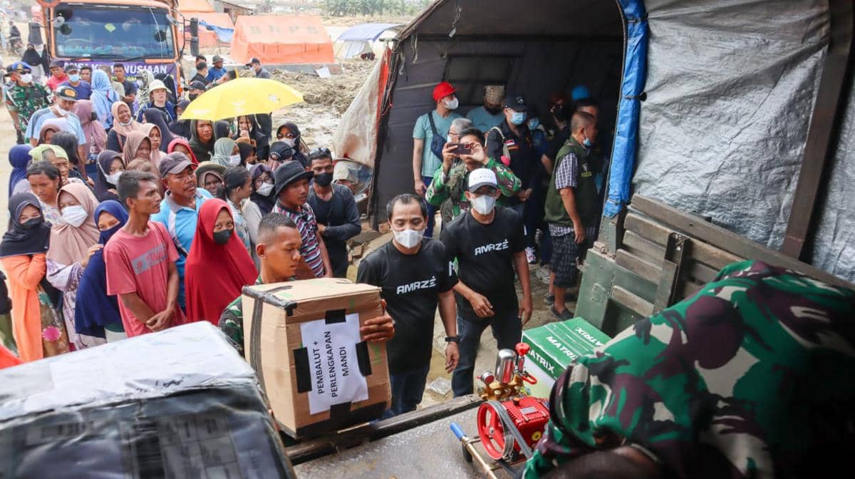 Bantuan untuk korban banjir di Desa Lintang, Aceh Tamiang (dok.Aryaduta Medan)