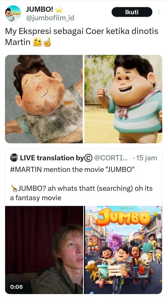 Martin CORTIS notice Jumbo di live