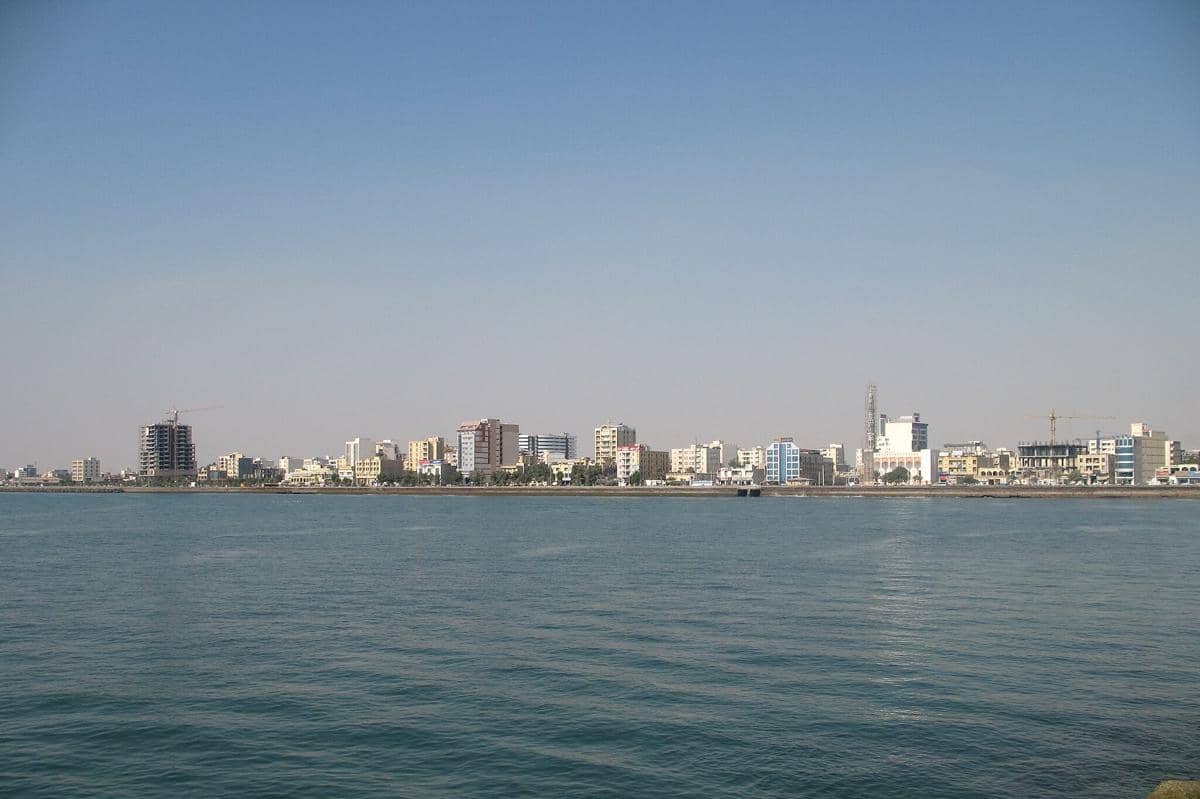 kota pelabuhan Bandar Abbas, Iran 