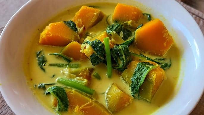 ilustrasi sayur masak lemak labu kuning 