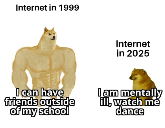 meme internet dulu vs. sekarang
