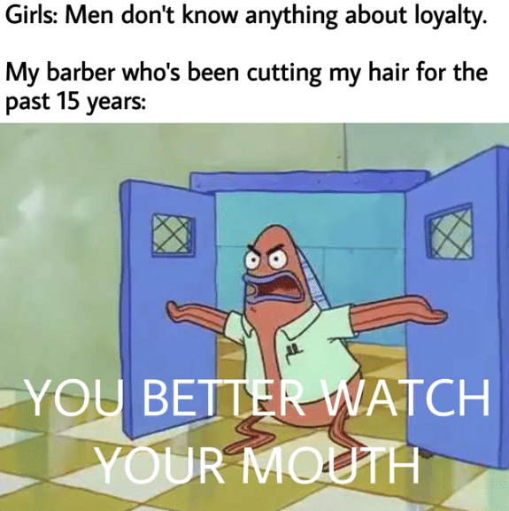 meme setia sama tukang cukur