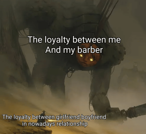 meme setia sama tukang cukur