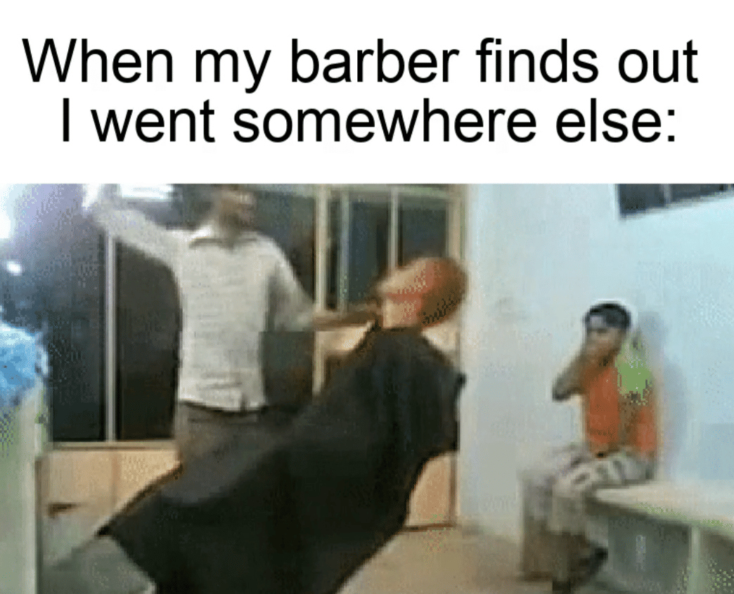 meme setia sama tukang cukur