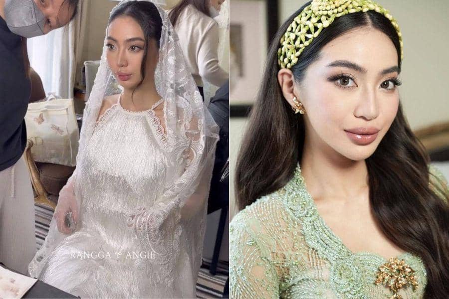 Gaya Angie Prijanto saat pengajian pranikah dan siraman (instagram.com/fcgweddings)