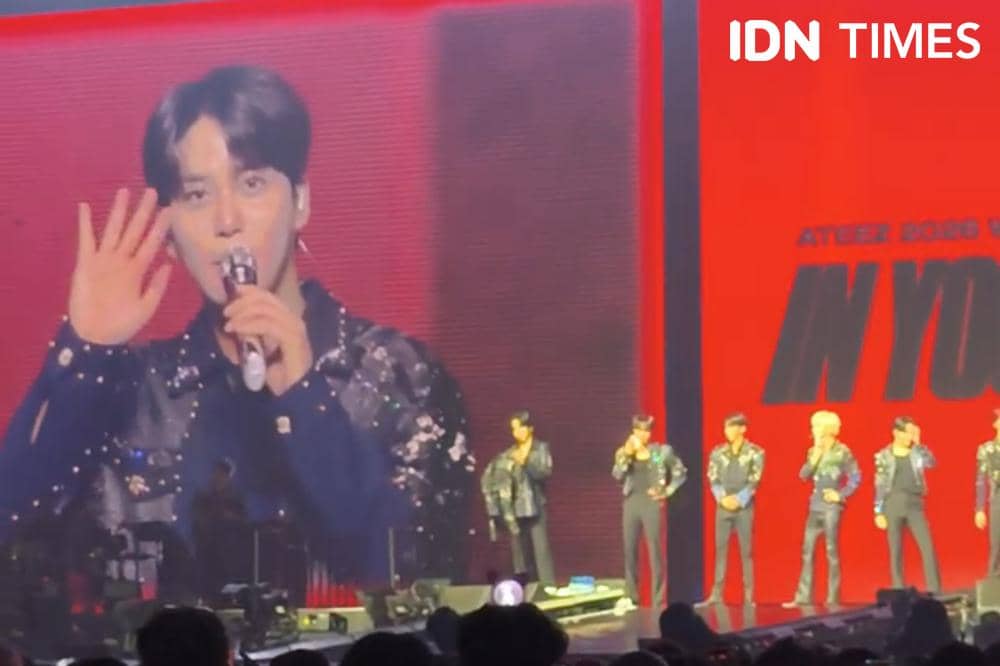 Potret penampilan ATEEZ di tur konser In Your Fantasy di ICE BSD, Sabtu (31/1/2026)