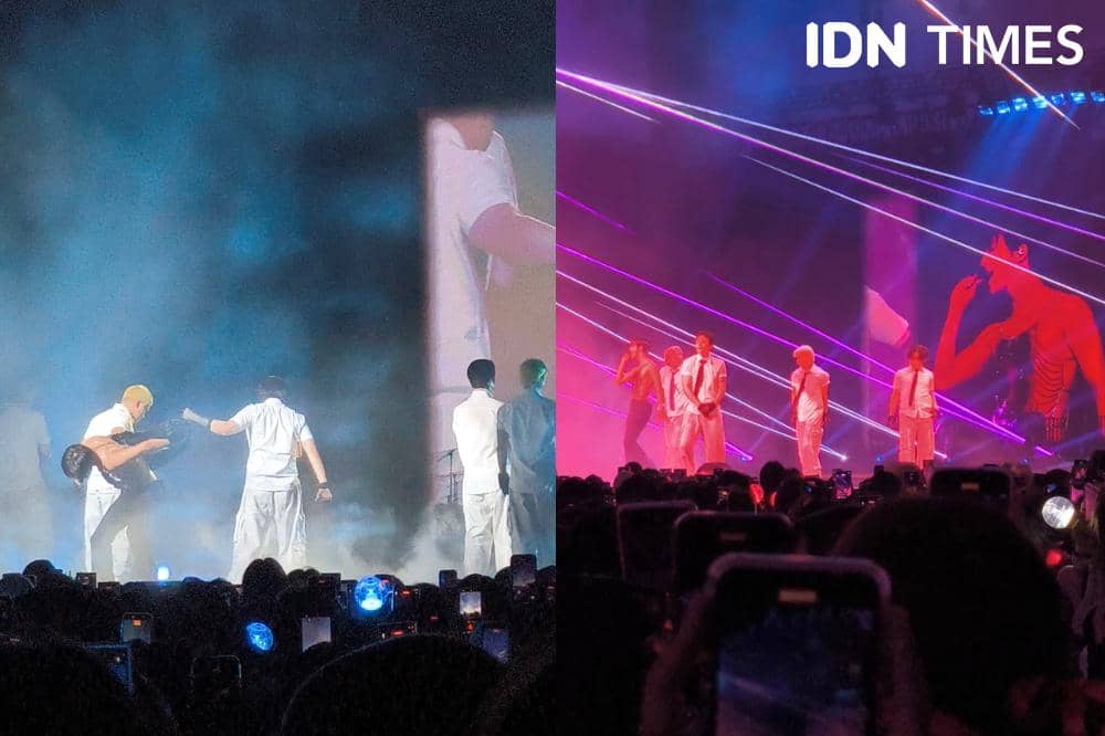 Potret penampilan ATEEZ di tur konser In Your Fantasy di ICE BSD, Sabtu (31/1/2026)