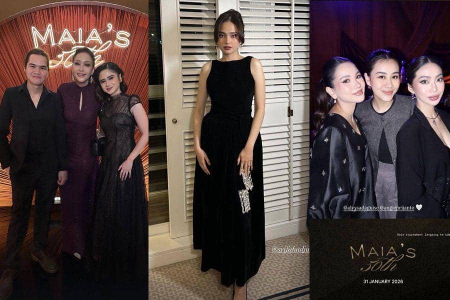 Gaya seleb di birthday party Bunda Maia Estianty ke-50 tahun (instagram.com/aaliyah.massaid)