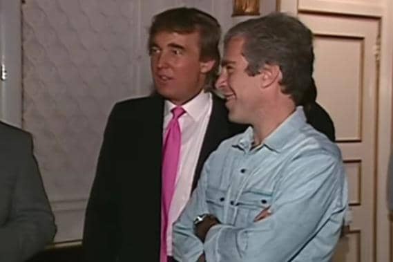 Cuplikan arsip NBC yang menunjukkan Donald Trump berpesta dengan Jeffrey Epstein pada tahun 1992.