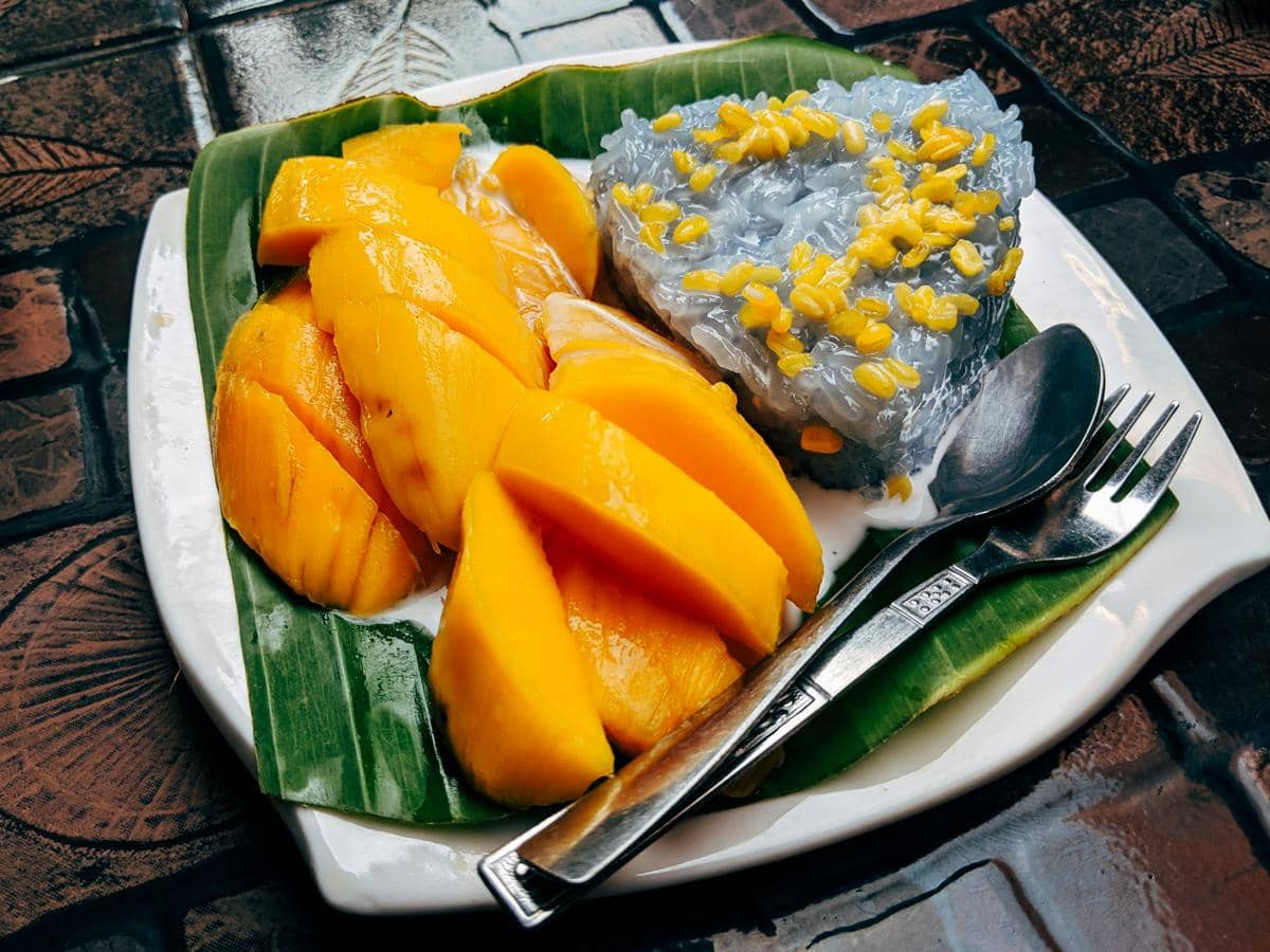 Potret mango sticky rice