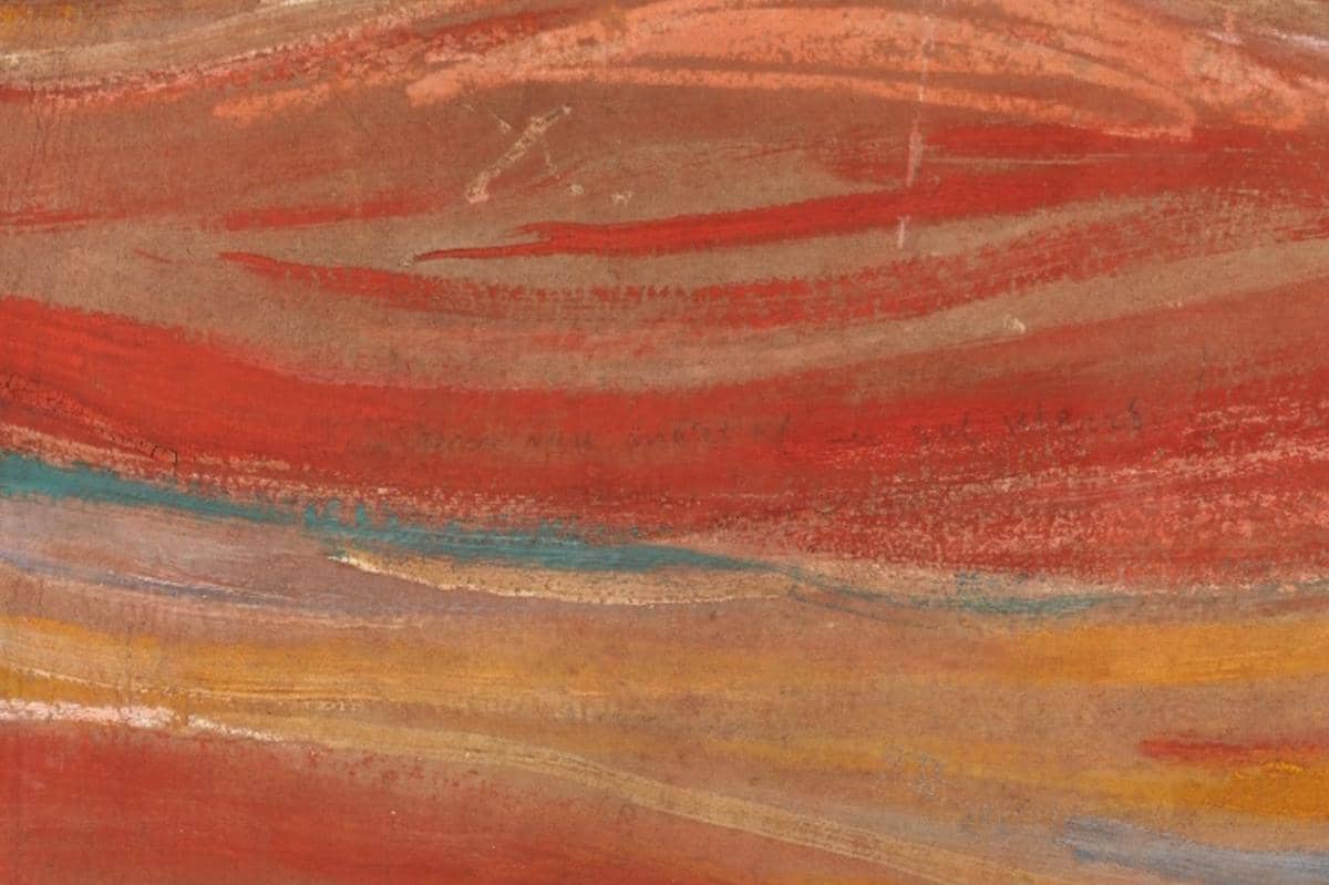 Tulisan tangan pada lukisan "The Scream" karya Edvard Munch. 