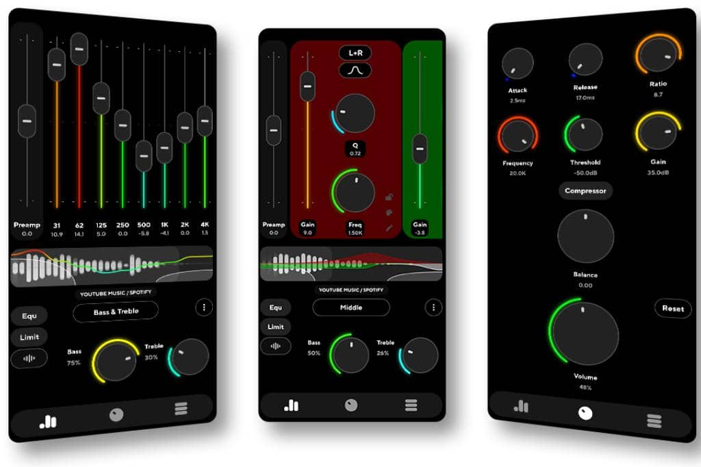 tampilan equalizer Poweramp