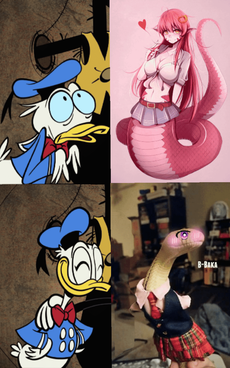 meme anime tentang bebek