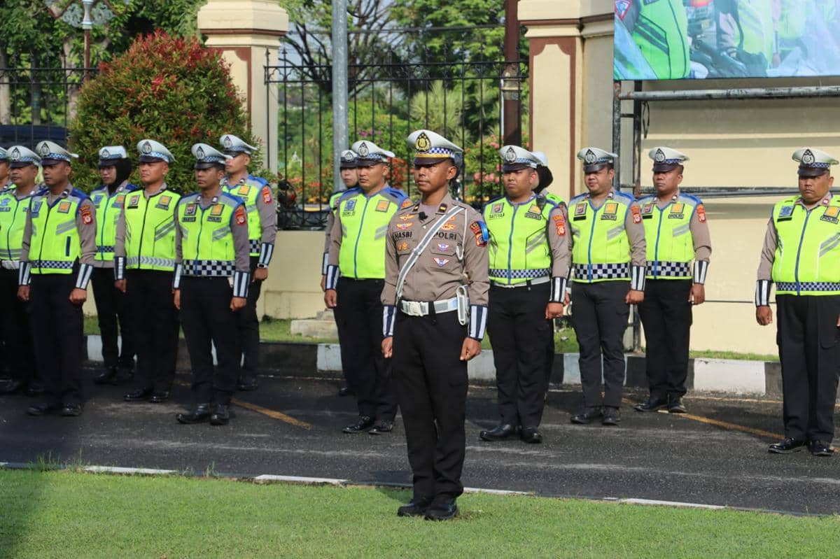 Apel gelar pasukan Operasi Keselamatan Progo 2026 di halaman Mapolres Bantul. (Dok. Polres Bantul)