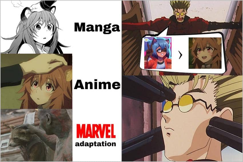 kolase meme anime tentang rakun