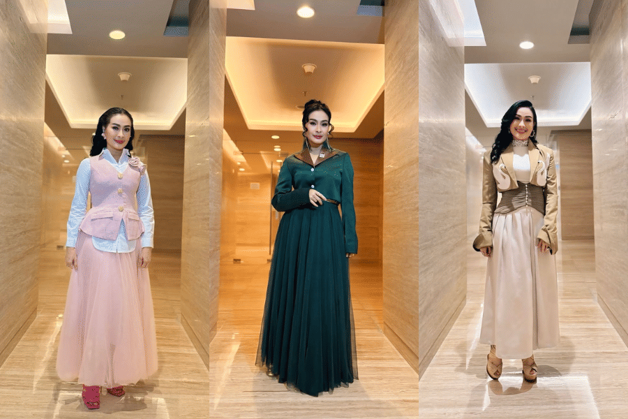 outfit pesta Iis Dahlia