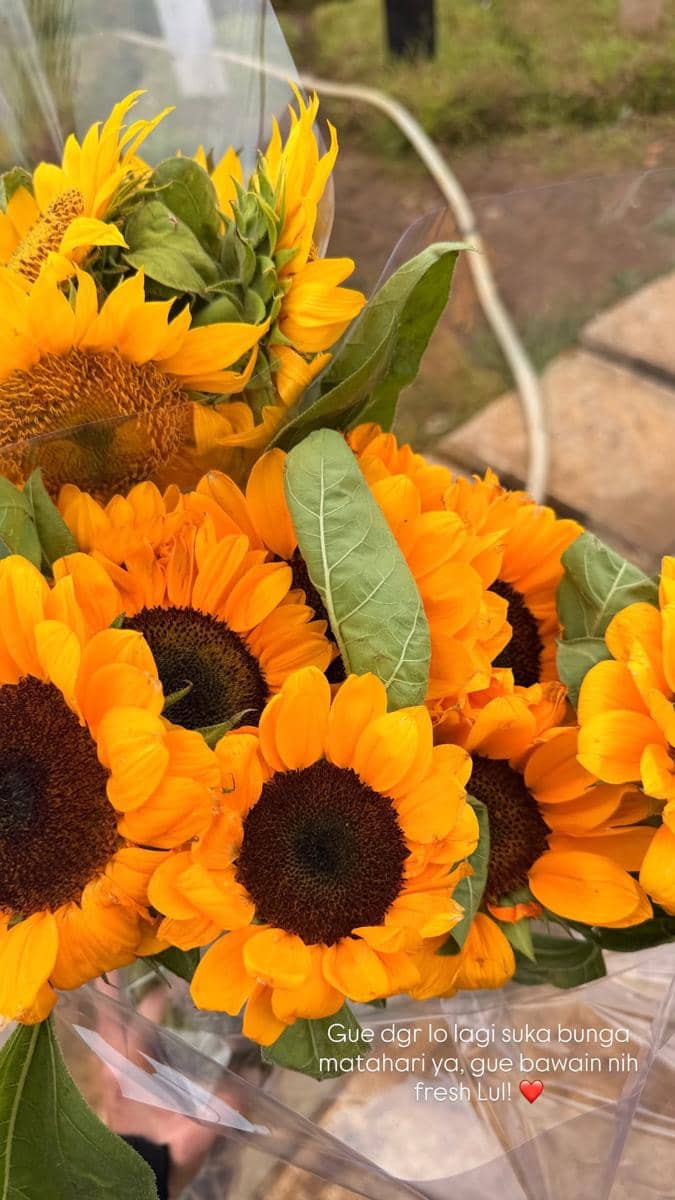 Karin Novilda berziarah ke makan mendiang Lula Lahfah.