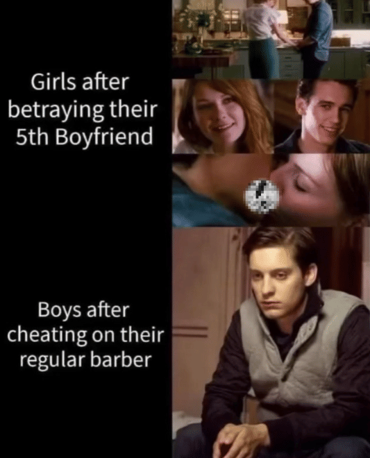 meme setia sama tukang cukur