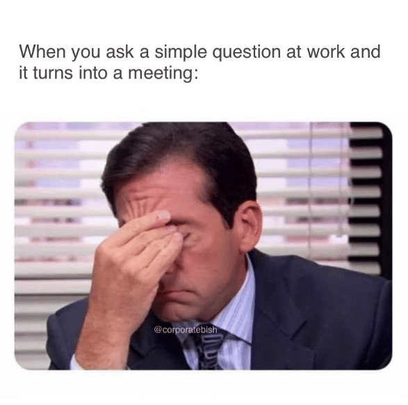 meme rapat di tempat kerja