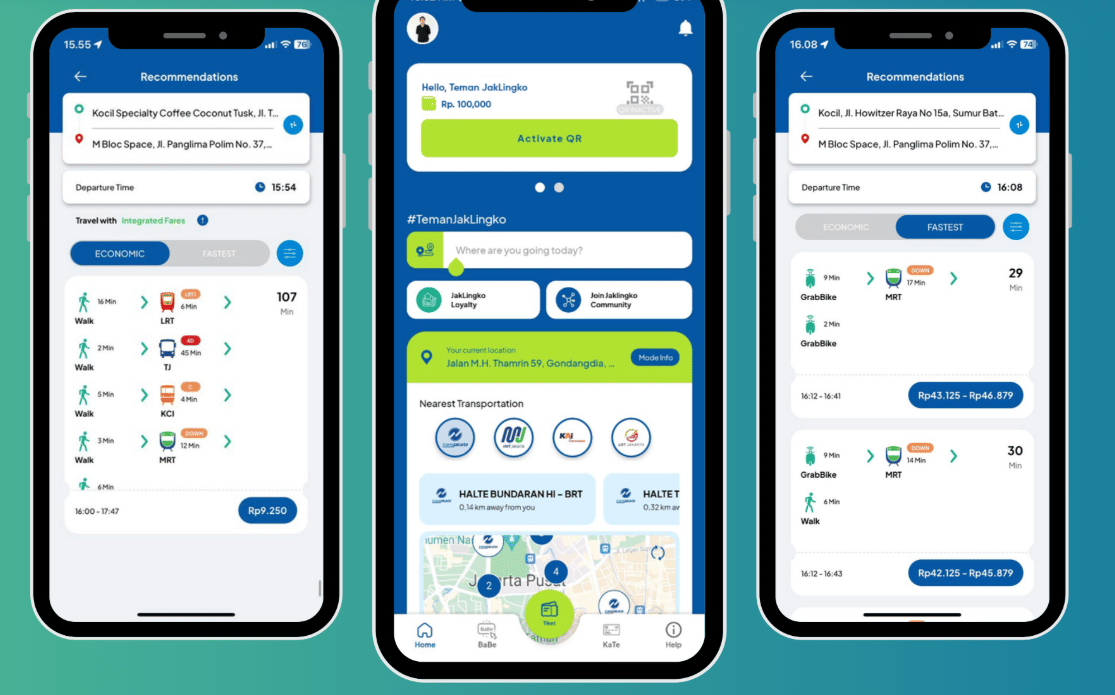 ilustrasi tampilan aplikasi JakLingko
