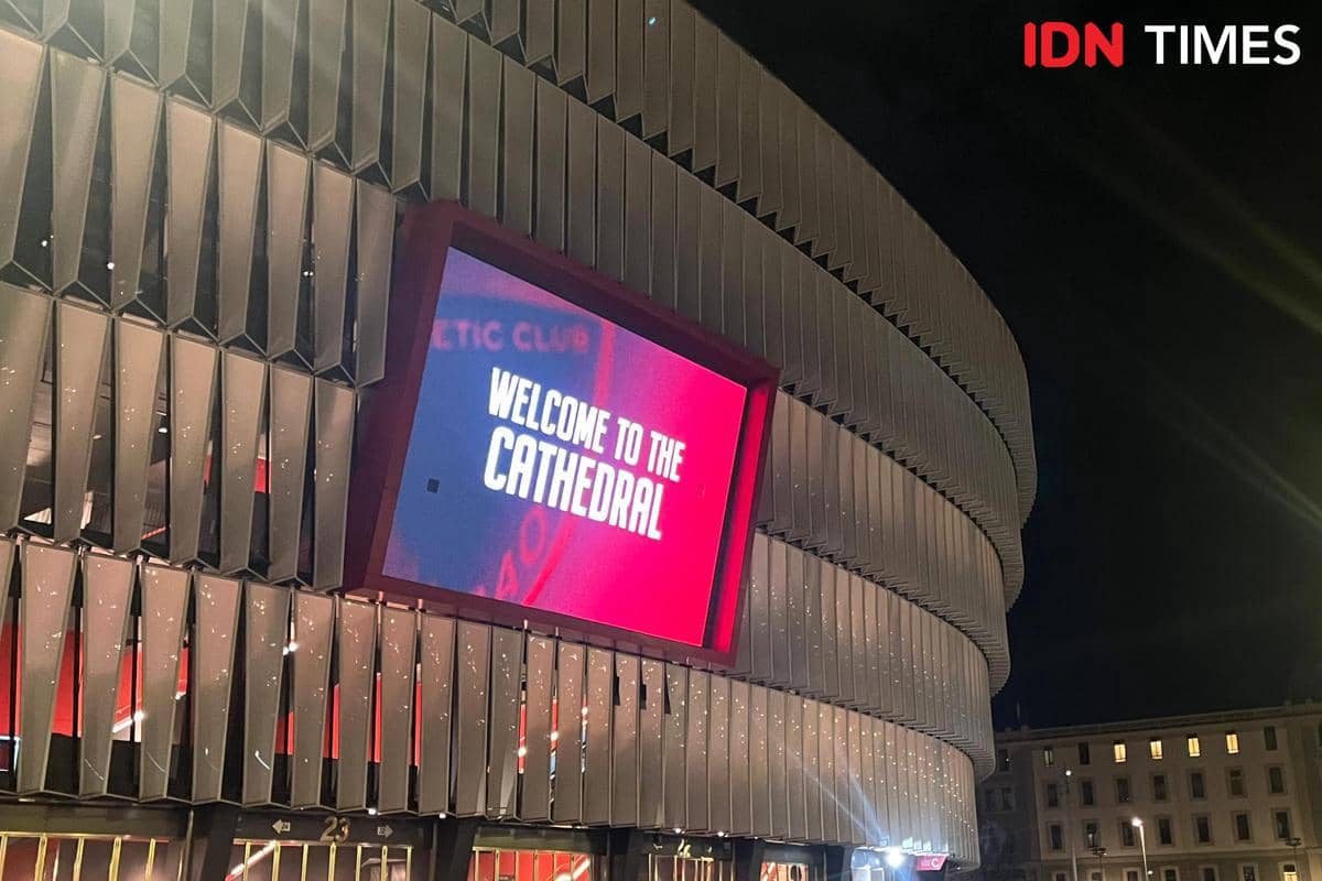 Stadion San Mames, Bilbao, Spanyol jelang Derby Basque