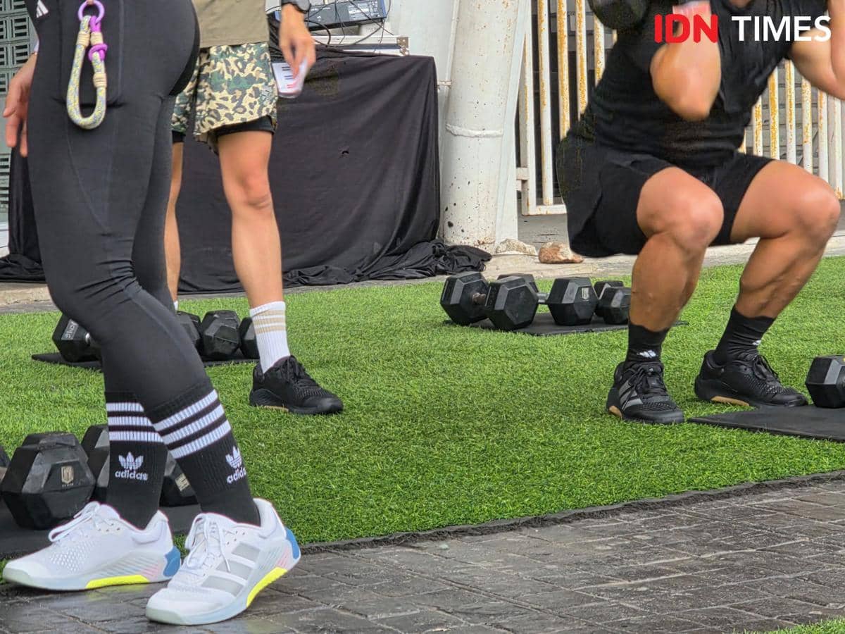 Mencoba adidas Dropset 4 dalam acara peluncurannya di GBK dengan relay AI-You-Need Game Day