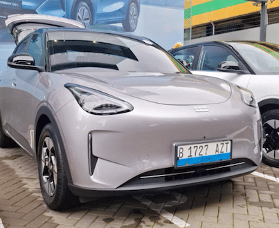 Tampilan Geely EX2 yang baru saja diluncurkan secara resmi akhir Januari 2026.