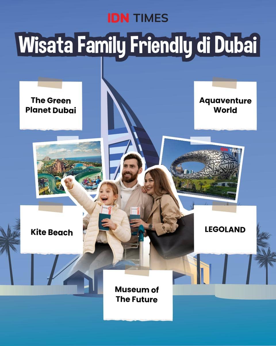 Infografik destinasi family friendly di Jakarta 