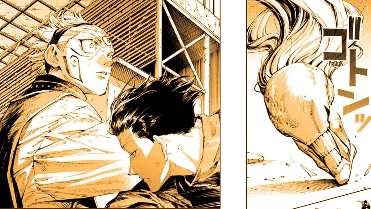 Tsurugi mendaratkan serangan terakhir - Jujutsu Kaisen Modulo