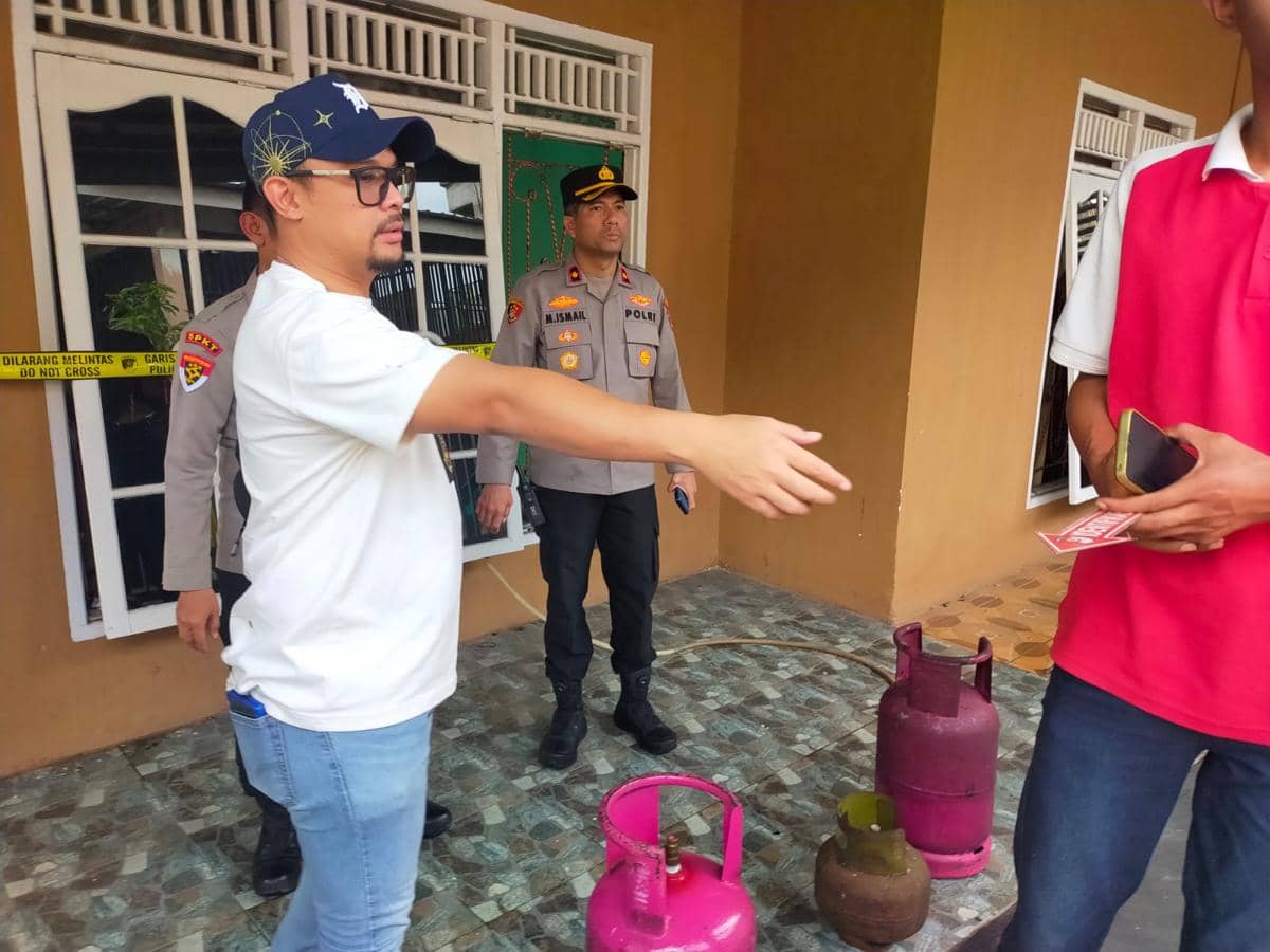 Lokasi ledakan tabung gas di IT 2 Palembang