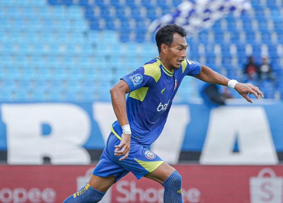 Hansamu Yama saat bermain untuk Arema FC di Stadion Kanjuruhan. (Dok. Media Officer Arema FC)