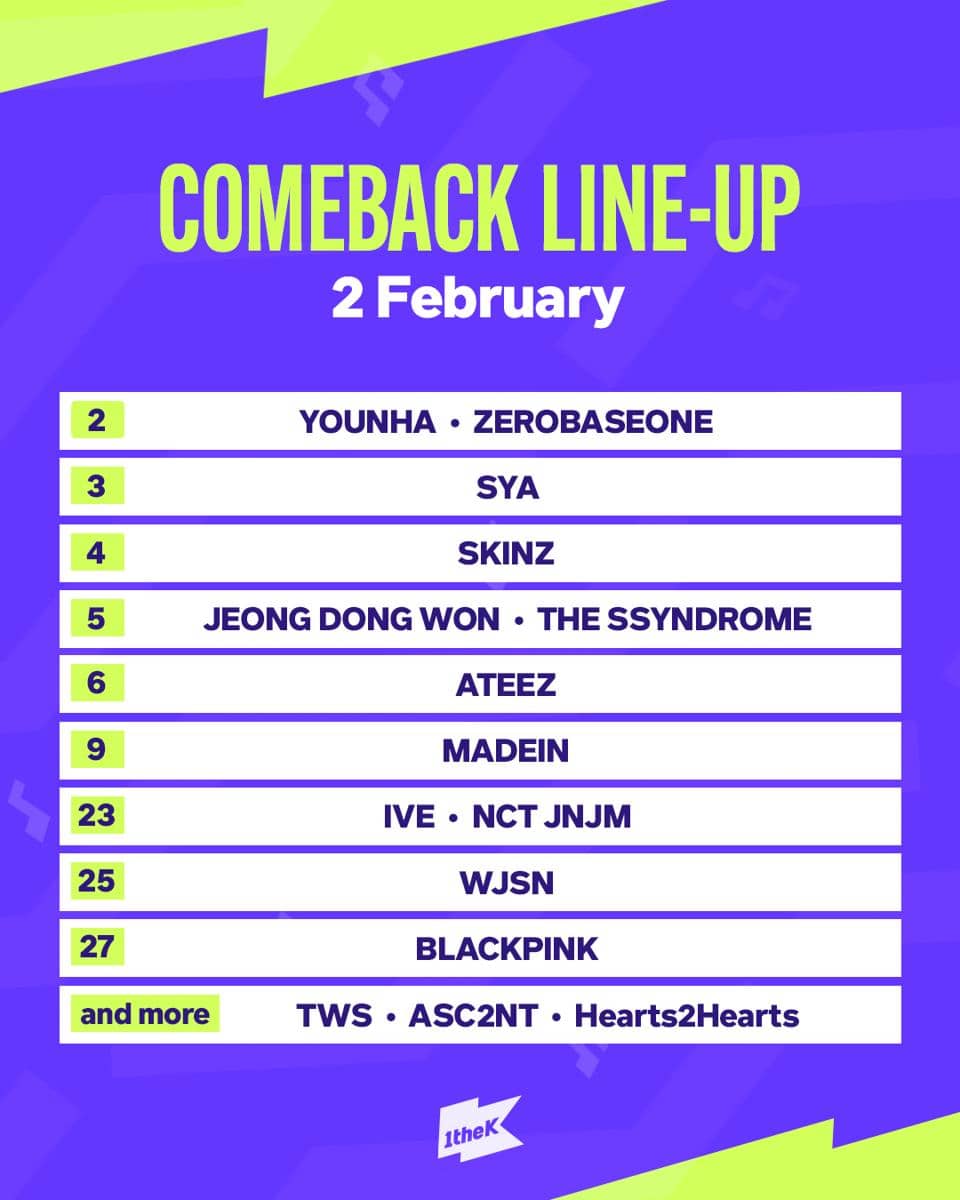 Daftar idol KPop debut dan comeback Februari 2026