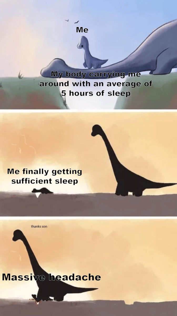 meme kartun tentang sakit kepala