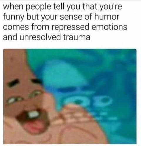meme SpongeBob tentang trauma