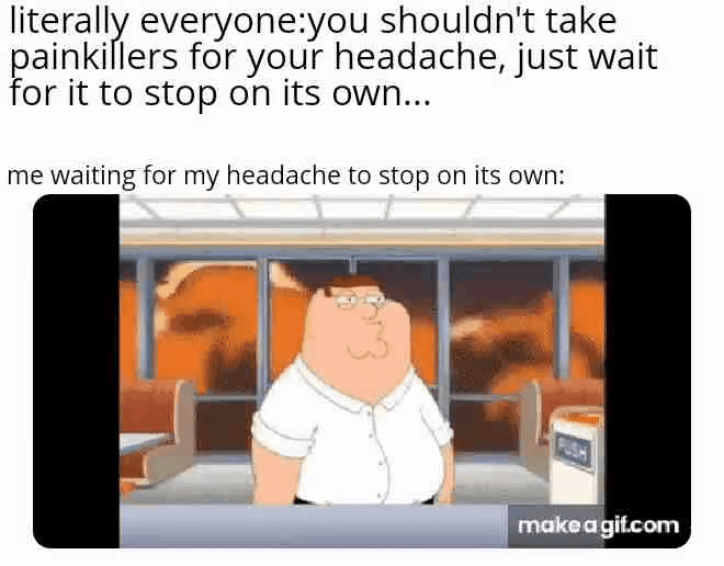 meme kartun tentang sakit kepala
