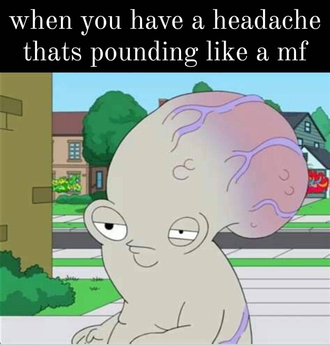 meme kartun tentang sakit kepala