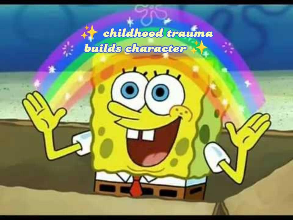 meme kartun tentang trauma