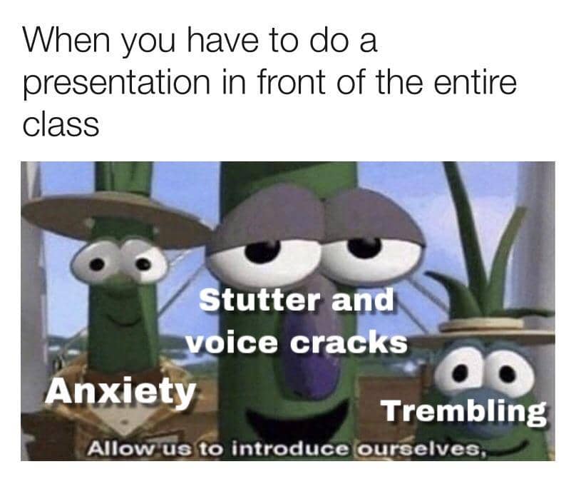 meme serba-serbi presentasi di kelas