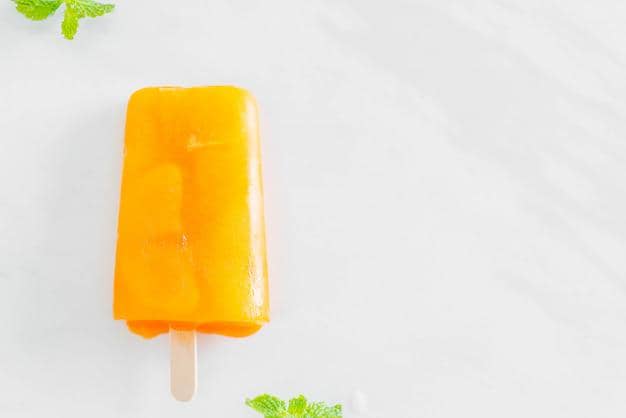 ilustrasi es loli mangga dan jeruk