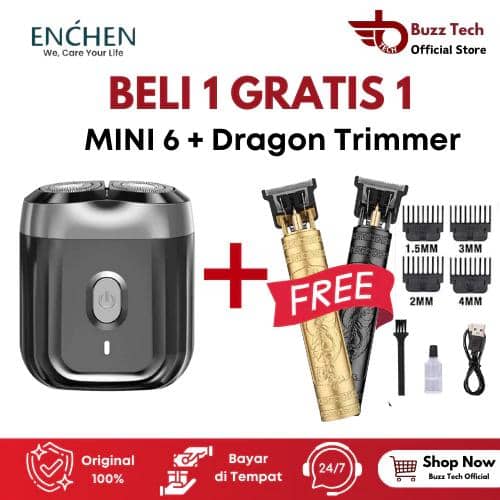 ENCHEN Paket Kombo alat cukur kumis (shopee.co.id/BUZZTECH Official Store)