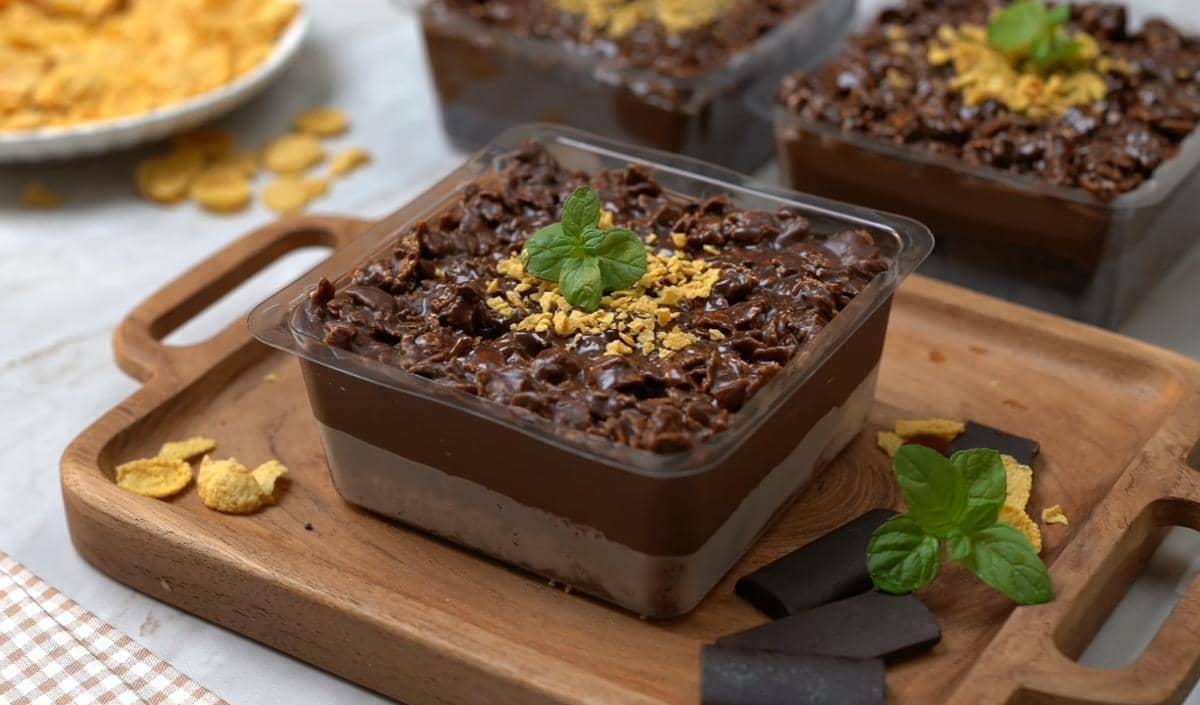 ilustrasi chocolate cake crunch