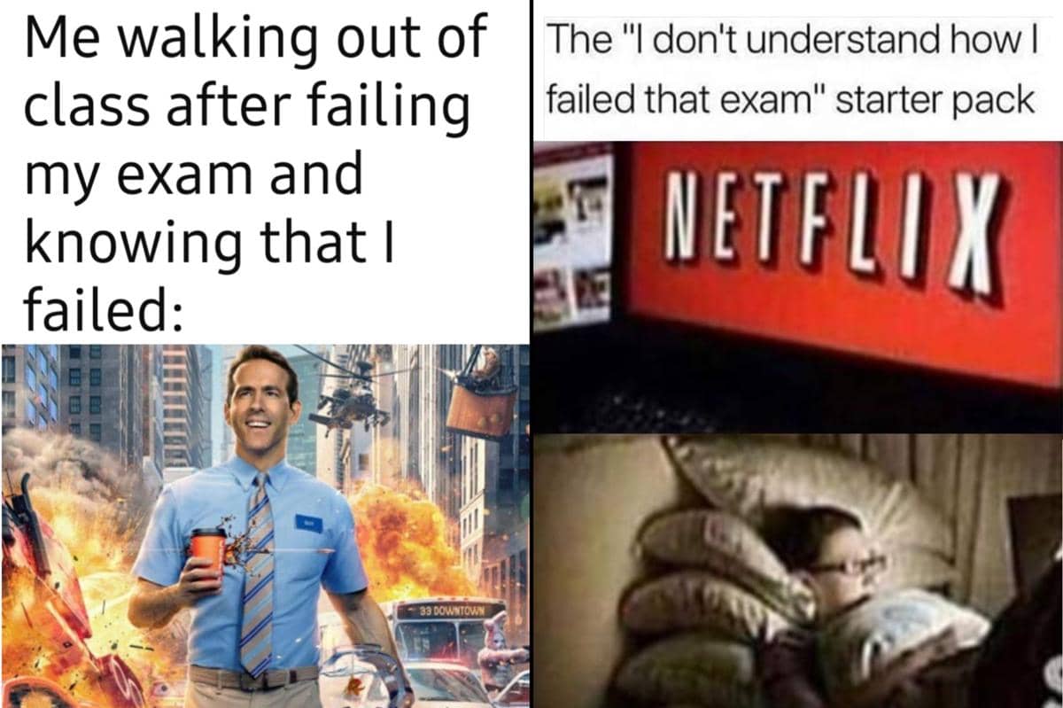 kolase meme gagal ujian 