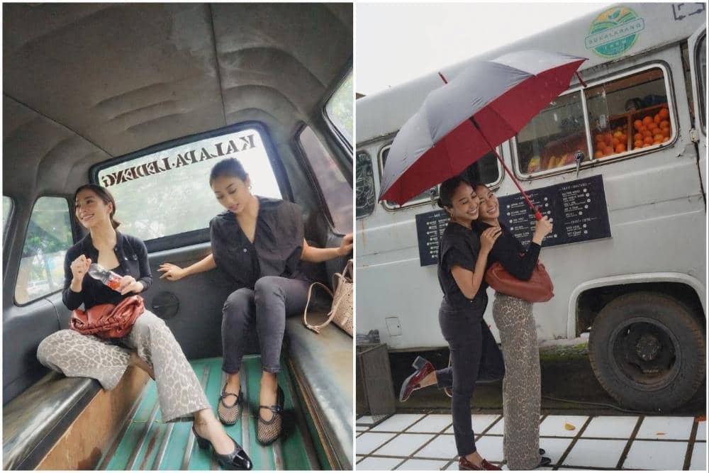Nikita dan Winona Wily jalan-jalan di Bandung.