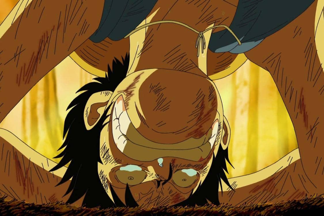 Luffy menangis setelah kehilangan krunya.