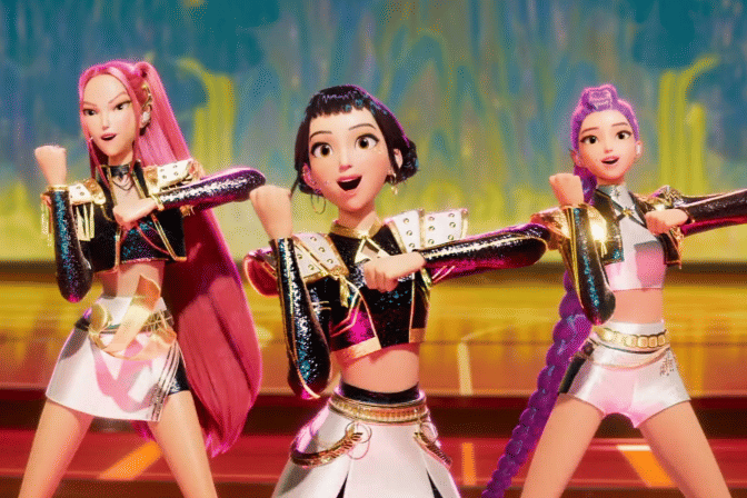 penampilan para Huntr/x dalam KPop Demon Hunters