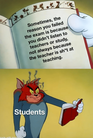 meme gagal ujian