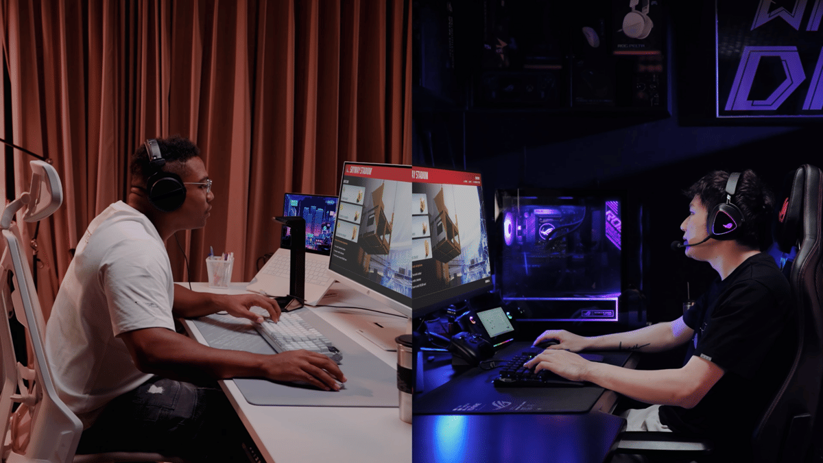 ilustrasi bermain game menggunakan ROG Kithara 